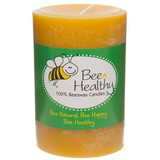 Bee Healthy Candles Candle, Beeswax, Pillar 3 inch x 4 inch