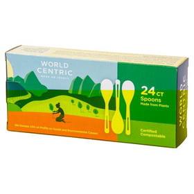 World Centric Soup Spoons, Compostable, Non-GMO