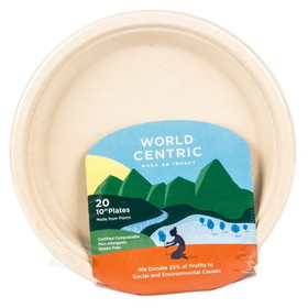 World Centric Plates, Compostable, 10 in