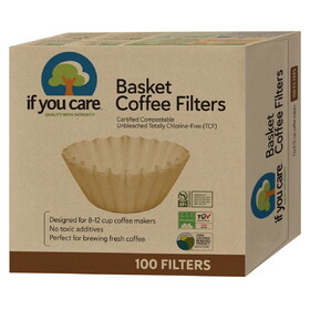 If You Care Coffee Filters, 8 inch Basket, Unbleached