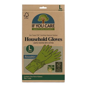 If You Care Household Gloves, Cotton Flock Lined, Large