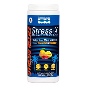 Trace Minerals Stress-X Magnesium Powder, Raspberry Lemon