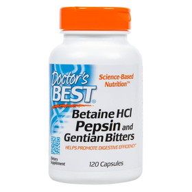 Doctor's Best Betaine HCl Pepsin &amp; Gentian Bitters