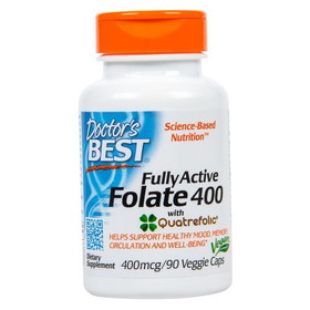 Doctor's Best Fully Active Folate with Quatrefolic 400mcg