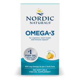 Nordic Naturals Omega-3 Purified Fish Oil, Lemon