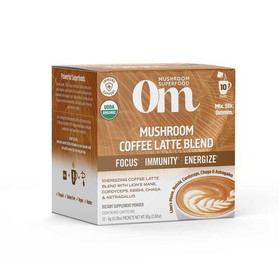 OM Mushroom Superfood Mushroom Coffee Latte Blend, Drink Mix, Organic