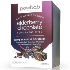 Powbab Supplement Bites, Elderberry Chocolate