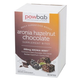Powbab Supplement Bites, Aronia Hazelnut Chocolate