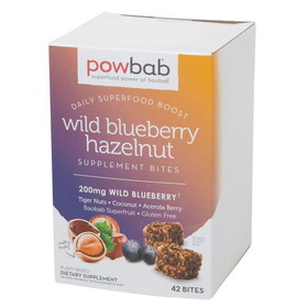 Powbab Supplement Bites, Wild Blueberry Hazelnut