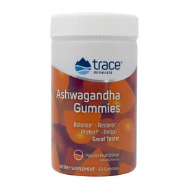 Trace Minerals Ashwagandha Gummies, Passion Fruit Orange