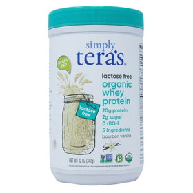 Tera's Whey Protein Powder, Grass-Fed, Lactose Free, Bourbon Vanilla, Organic