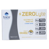 Trace Minerals ZeroLyte Orange, Electrolyte drink mix + coconut water