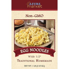 Azure Market Traditional Homemade Egg Noodles, Wide 1/2 inch