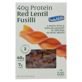 Sam Mills Pasta, High Protein Red Lentil, Fusilli