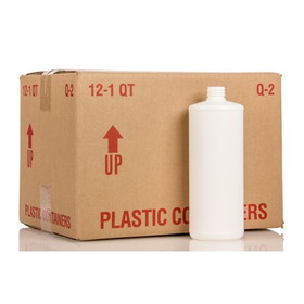 Packaging &amp; Supplies Empty Plastic Container, Tall Cylinder, 32 oz. without Lids