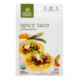Simply Organic Spicy Taco Seasoning, Organic