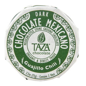 Taza Chocolate, Dark Mexicano 50%, Guajillo Chili, Organic