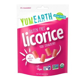 Yum Earth Licorice, Strawberry, Organic