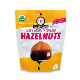 Taza Dark Chocolate Covered Hazelnuts, Organic