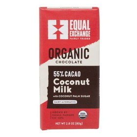 Equal Exchange Chocolate Bar, Coconut Milk, 55%, Organic