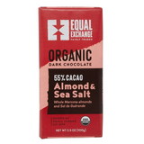 Equal Exchange Dark Chocolate Bar, Almond & Sea Salt, 55%, Organic