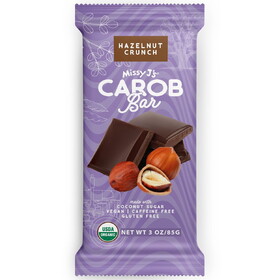 Missy J's Carob Candy Bar, Hazelnut, Organic