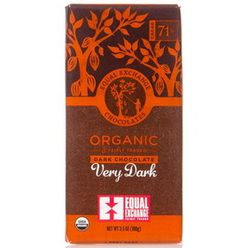 Equal Exchange Chocolate Bar, Very Dark, 71%, Organic