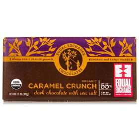 Equal Exchange *Dark Chocolate Bar, Caramel Crunch with Sea Salt 55%, Organic