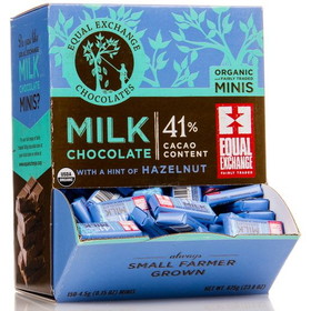 Equal Exchange Milk Chocolate Bars, Mini, (43%) Organic