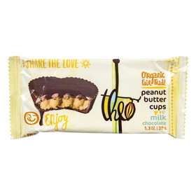 Theo Peanut Butter Cups, Milk Chocolate, Organic