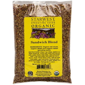 Starwest Sandwich Blend Sprouting Seeds, Organic