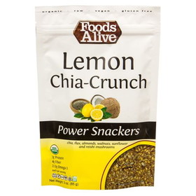 Foods Alive Lemon Chia Crunch, Power Crackers, Organic
