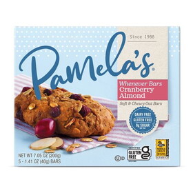 Pamela's Whenever Bars, Oat Cranberry Almond, Gluten Free