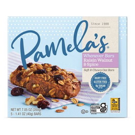 Pamela's Whenever Bars, Oat Raisin Walnut Spice, Gluten Free