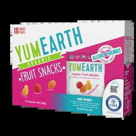 Yum Earth Fruit Snacks, Tropical, Snack Pack, Organic