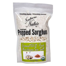 Nature Nate's Popped Sorghum, Coconut Oil and Pink Himalayan, Organic