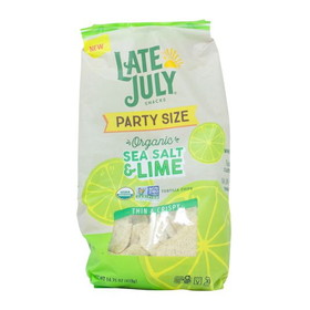 Late July Tortilla Chips, Restaurant Style, Sea Salt &amp; Lime, Party Size, Organic