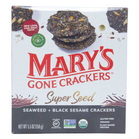 Mary's Gone Crackers Crackers, Super Seed, Seaweed & Black Sesame, Organic