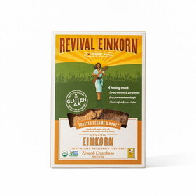 Revival Einkorn Einkorn Snack Crackers, Toasted Sesame &amp; Honey, Organic