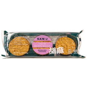 San-J Tamari Brown Sesame, Brown Rice Crackers, GF