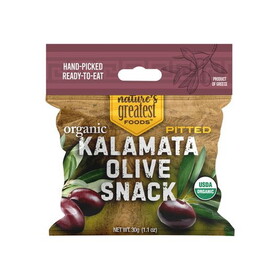Nature's Greatest Foods Kalamata Olive Snack, Pitted, Organic