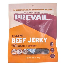 PREVAIL Beef Jerky, Umami, 100% Grass-Fed