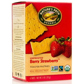 Nature's Path Toaster Pastries, Strawberry, Unfrosted, Organic