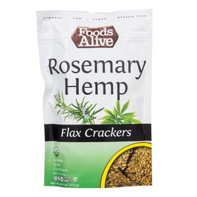 Foods Alive Hemp Flax Crackers, Organic
