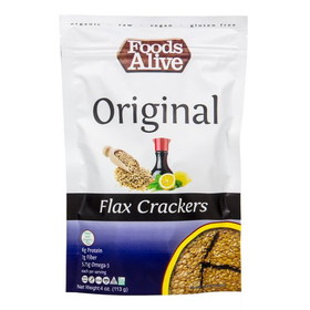 Foods Alive Original, Flax Crackers, Organic