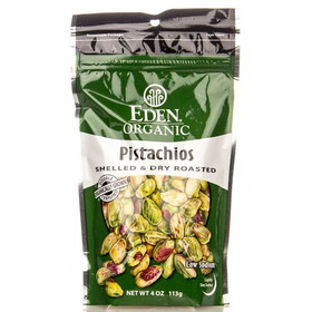 Eden Foods Pistachios, Shelled, Dry Roasted, Organic