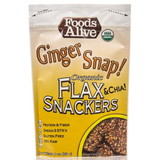 Foods Alive Ginger Snap Flax & Chia Snackers, Organic