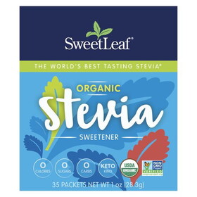 Sweet Leaf Stevia Sweetener Packets, Organic