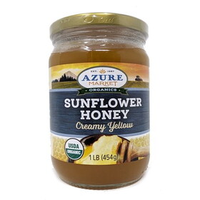 Azure Market Organics Honey, Creamy Yellow, Sunflower, Organic