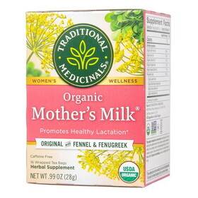Traditional Medicinals Mothers Milk, Original with Fennel &amp; Fenugreek, Tea, Organic
